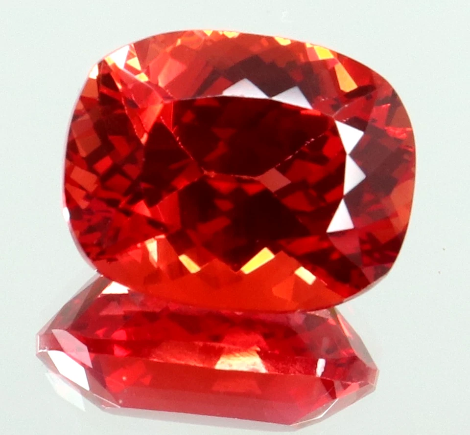 Naranja Padparadscha Zafiro Cojín Corte Piedra preciosa suelta Certificado 9,... - Imagen 2 de 4