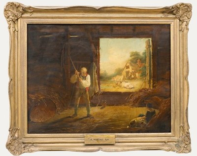 Attrib Richard Westall (1765-1836) - Frühes 19. Jahrhundert Öl, Nach Der Ernte.