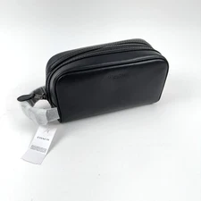 New Authentic Coach Small Leather Travel Kit with Stamp Interior 2552