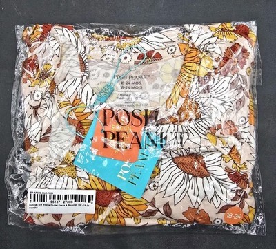 Posh Peanut Goldie 3/4 Sleeve Flutter Dress & Bloomer Set 18-24 Months NEW