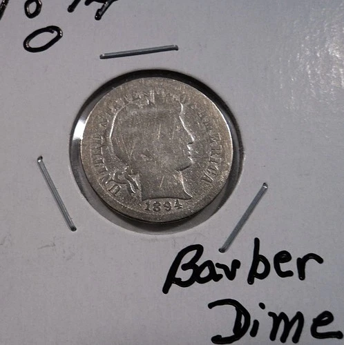 1894-O Barber Dime- Silver- Semi Key Better Date