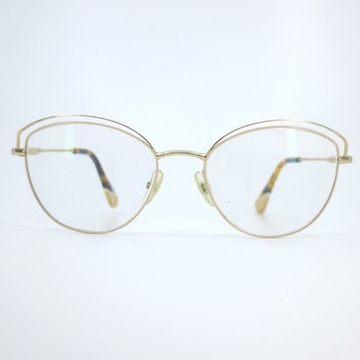 Etnia Barcelona Queen Mary WHGD Gold Tortoise Cat Eye Eyeglasses 53-18-142