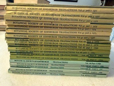BOTANICAL SOCIETY OF EDINBURGH TRANSACTIONS 1970-1989 Lot Vol41-45