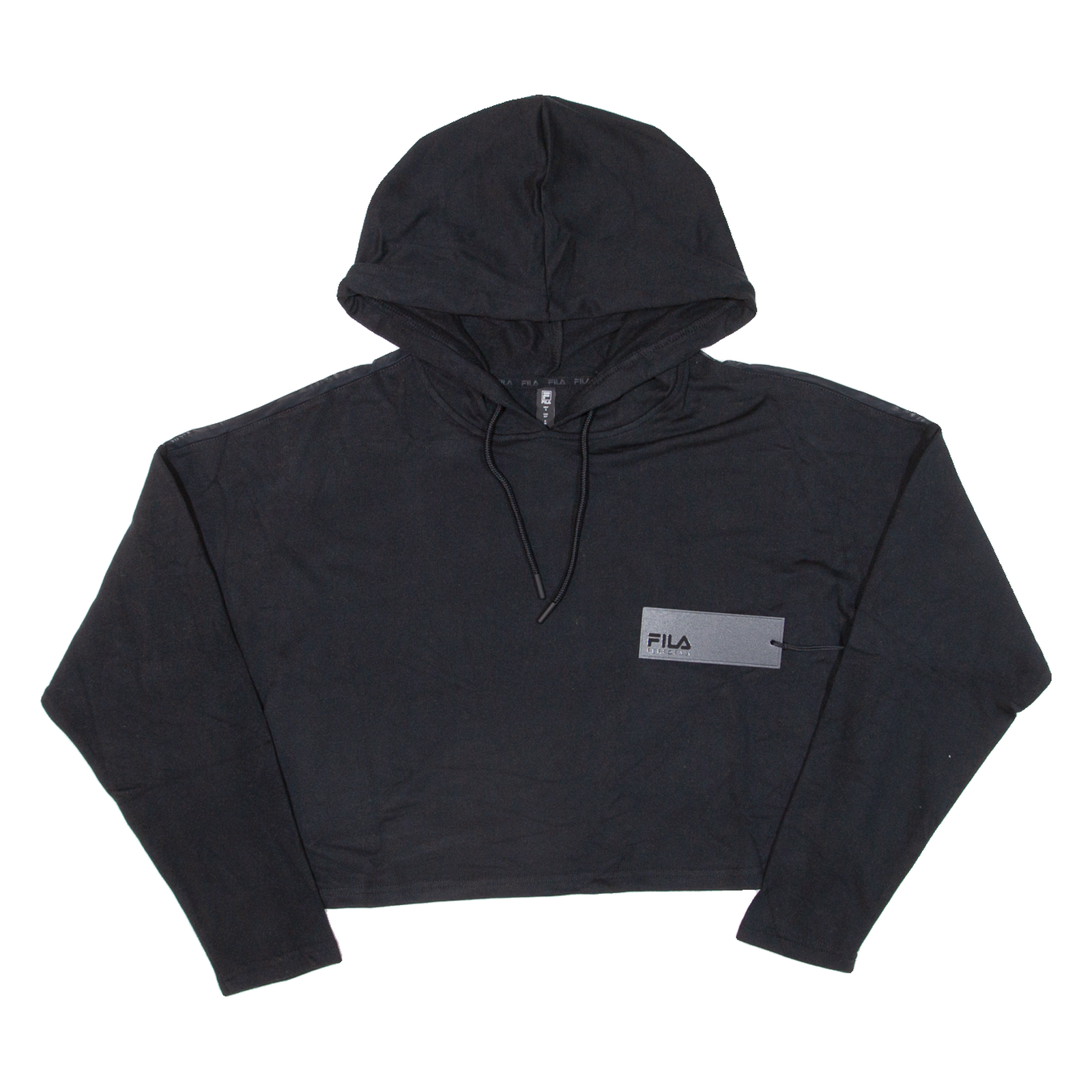 Felpa con cappuccio FILA Cropped donna nera UK 10