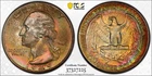 1949 .25 FANTASTIC Washington Quarter PCGS MS67 RAINBOW TONING! NO RESERVE!