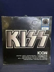 KISS ICON Silver Black Splatter Vinyl LP Exclusive New Sealed #2