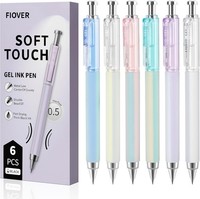 Fiover Gelstifte, 6 StüCk, 0,5 Mm, Schnell Trocknend, Schwarze Tinte, Feine
