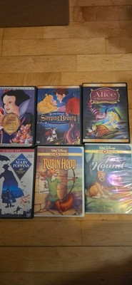 Snow White, Sleeping Beauty, Alice in Wonderland, Mary Poppins, Robin Hood, Fox