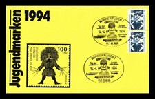 Dr Jim Stamps Germany Jugendmarken 1994 Vertical Pair First Day Cover