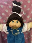1984 Jesmar Cabbage Patch Kid Brown Hair Green Eyes Dimples Freckles Pacifier