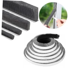 Strong Adhesive Brush Weather Stripping for Sliding 0.6 in x 0.4 in x 32.8 FT