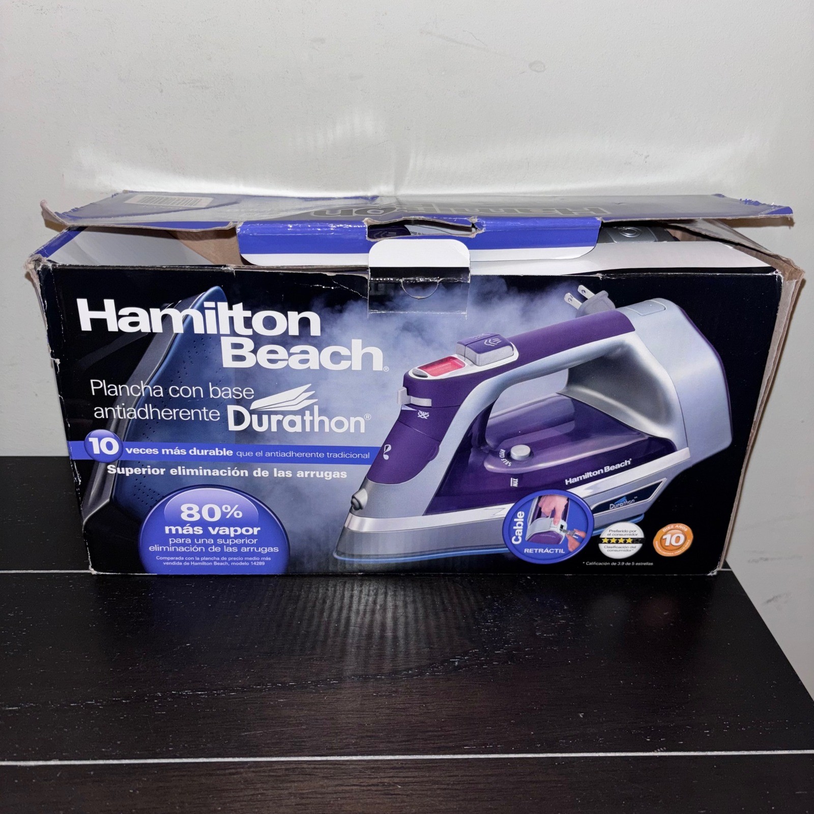 Hamilton Beach Durathon Digital Retractable Cord Iron, Silve