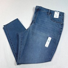Terra  Sky Womens 24W Plus High Rise Skinny Jeans Medium Wash Blue NWT
