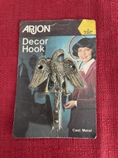 Eagle Decor Wall Hook By Arjon Vintage Cast Metal New Old Stock 70’s