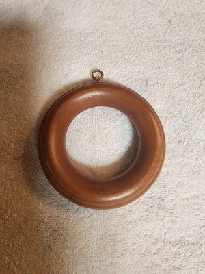 32 Kirsch Wood Rings Ribbed Drapery for 2'' Pole w/Gold Eyelet and Clips