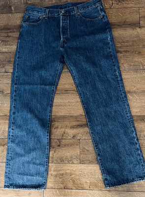 Brand New Levi s 501 Men s 34x30 Blue Button Fly Slim Leg Jeans Western Cowboy