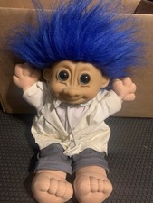 Vintage Russ Doctor Troll Kidz Doll Doctor Outfit With Stethoscope Blue Hair/Eye