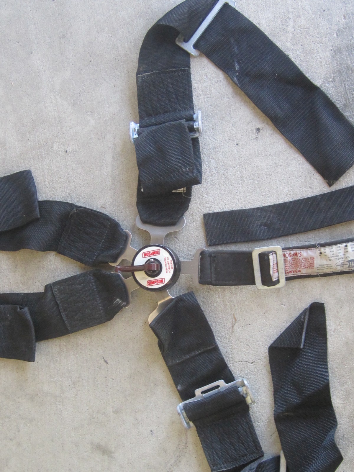 Simpson 5 Point Racing Harness Seat Belt Race Car buggy rail Hot Rod Chevy