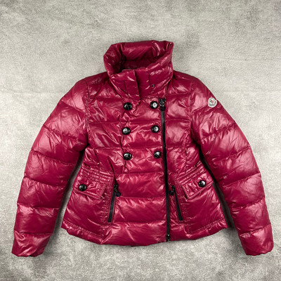 Moncler Daim Women Down Puffer Jacket Size 0 XS Raspberry Red Quilted