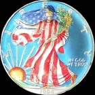 1994 United States Colorized Silver Eagle 1 Oz .999 Silver Dollar $1 Coin