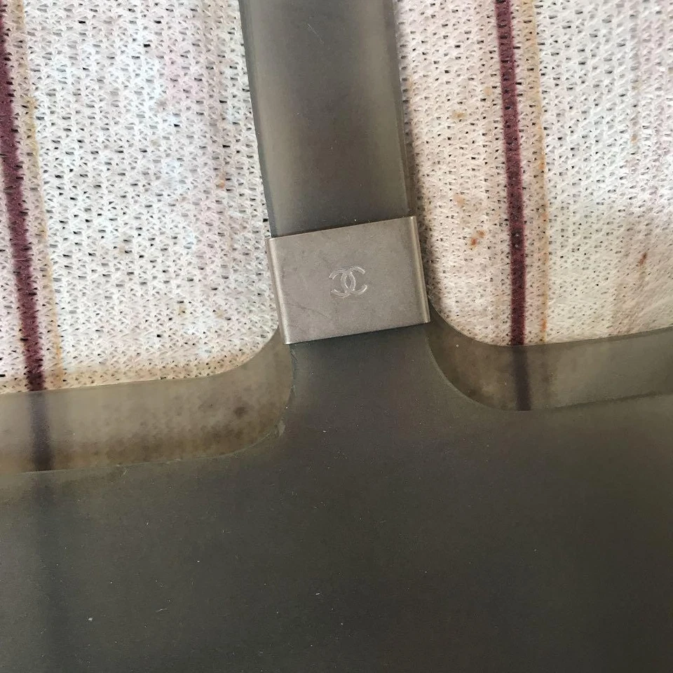 CHANEL Rubber Shoulder Bag Tote Bag Auth Gray Women France 124515 - Image 3 of 4