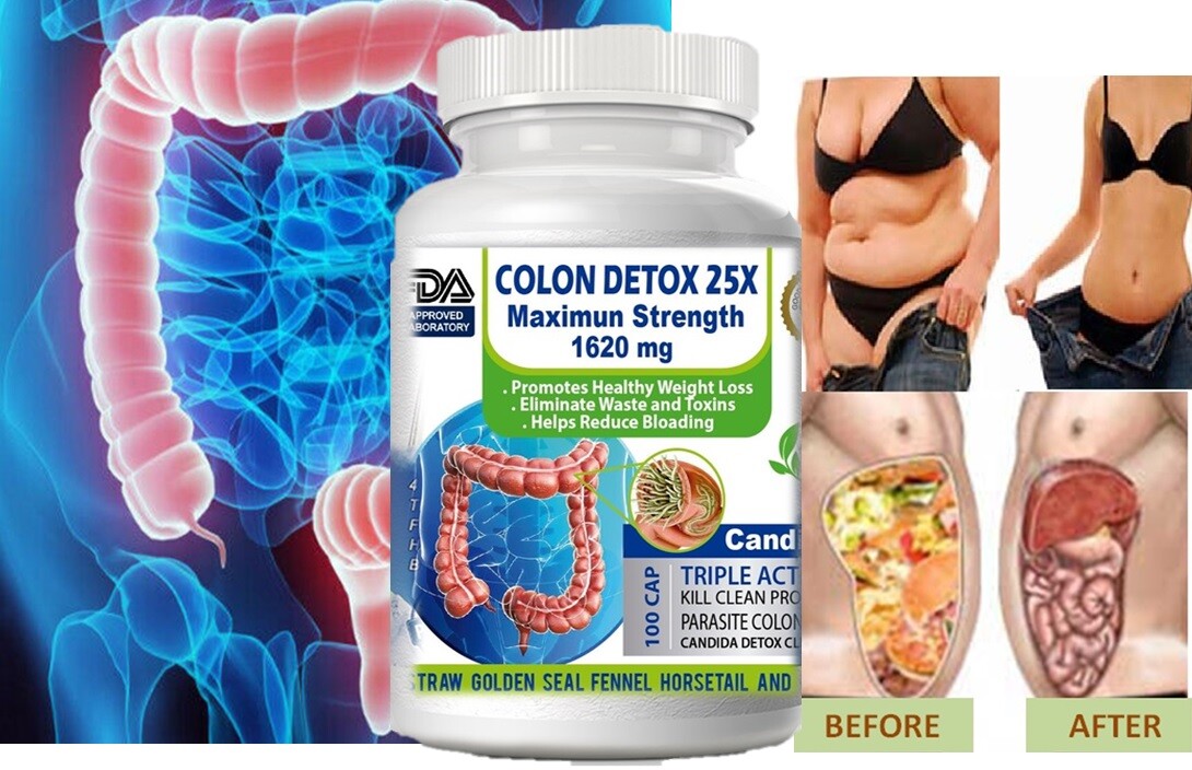 PACK 100 X2 = 200 capsules COLON HERBAL CLEANSER NATURAL DETOX