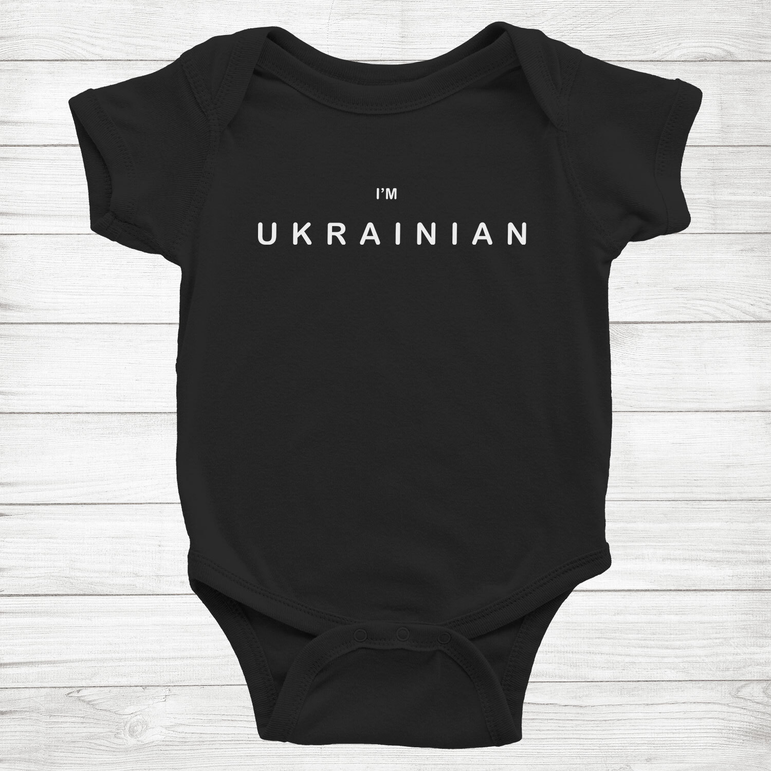 **Ukrainian Pride Baby Romper - Stand With Ukraine Zelensky Bodysuit Gift**  -image