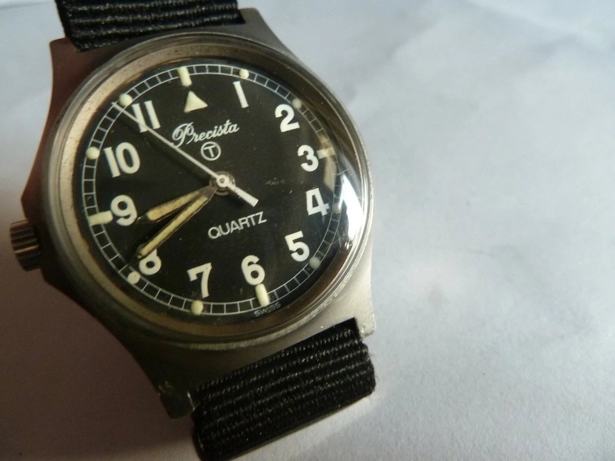 precista military fat boy wrist watch. serial no 11881 82. no 9