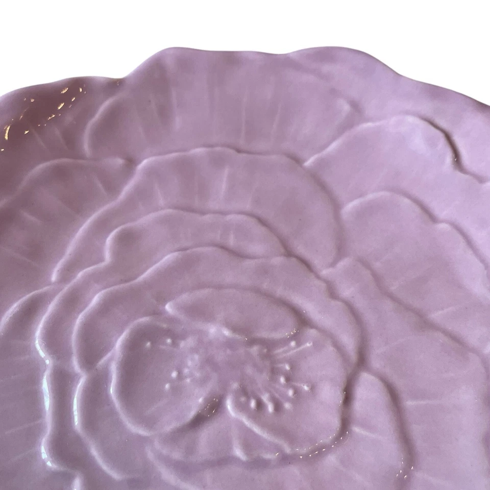 Juego de 4 platos de ensalada VIETRI Fiori Di Campo rosa lila 8,5 pulgadas nuevos Foto 3 de 4