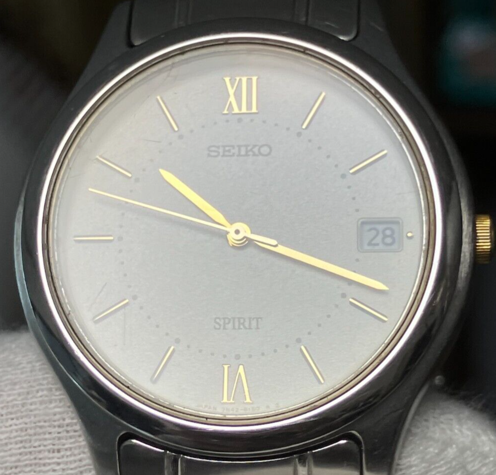 SEIKO WATCH SPIRIT 7N42-6110 QUARTZ STAINLESS STEEL DAY | eBay