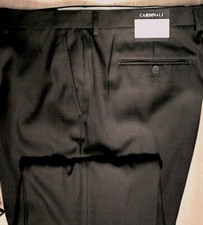  345 NEW Cardinali 43 x 26 DARK Olive DRESS SLACKS Flat Front No Cuffs NWT