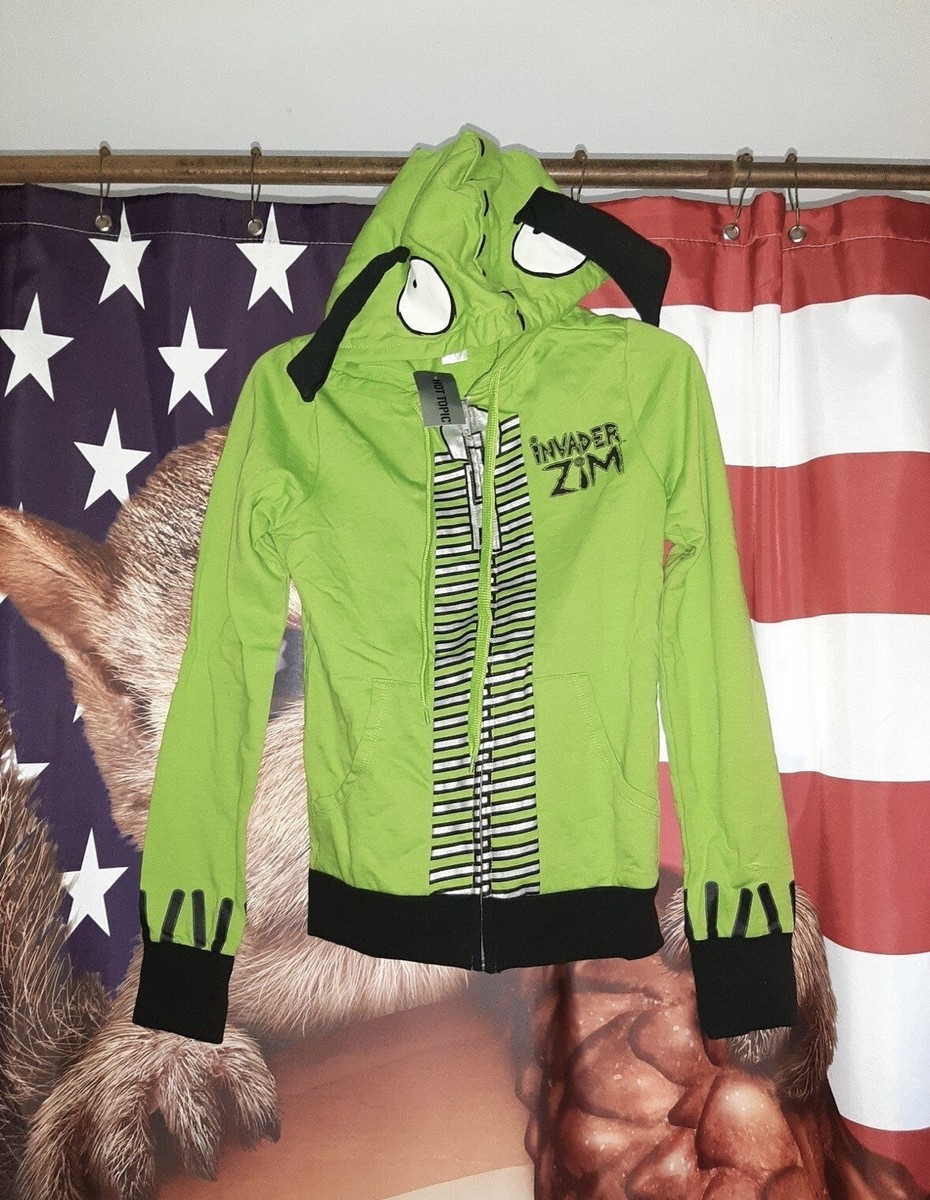 Hot Topic 2007 ❤️ SMALL Gir Zim Invaders hoodie NEW WITH TAGS 👉 EXTREMELY  RARE | eBay