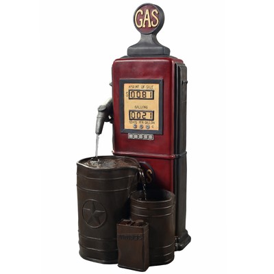Teamson Home 42.01'' Vintage Gas Pump Water Fountain
