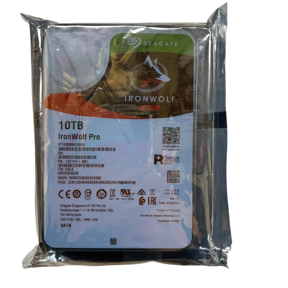 For Seagate IronWolf Pro ST10000NE0008 10TB 7200RPM 256MB Cache SATA 6.0Gb/s3.5" - Image 3 of 3