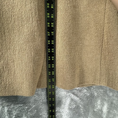 J. Crew Blazer Womens 6 Beige Camel Alfie Suit Jacket Contrast Collar Office - Picture 7 of 9