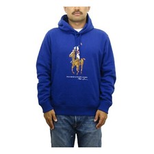 Polo Ralph Lauren Preppy Bear Polo Bear Pullover Hoodie Hooded Sweatshirt - Blue