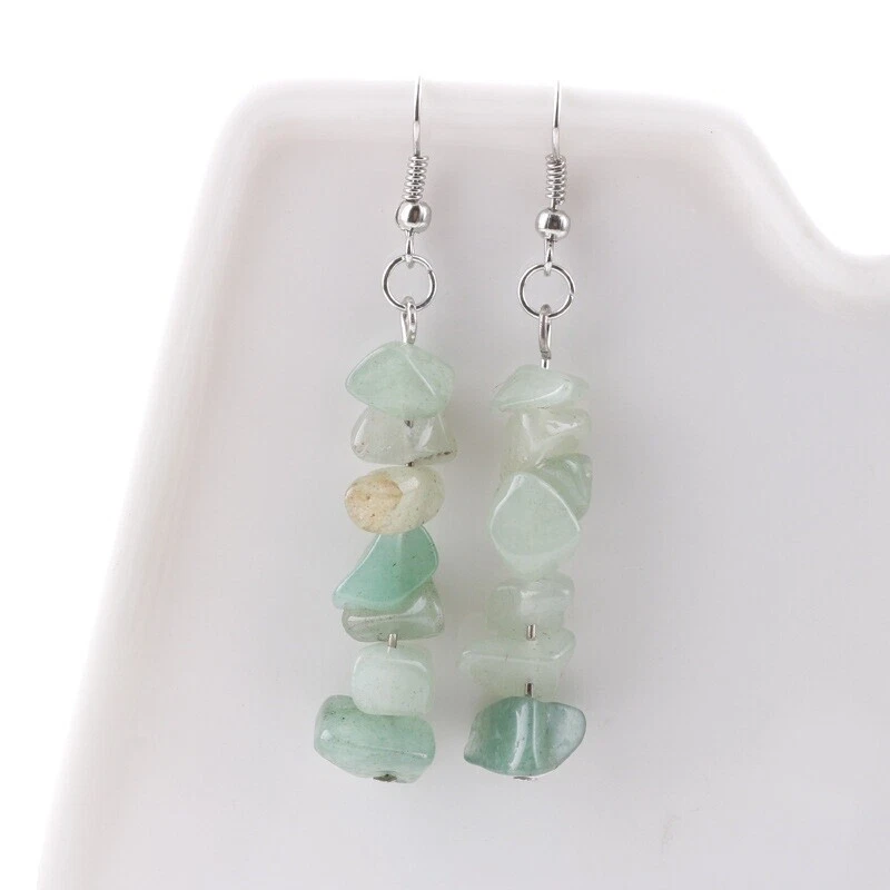 Aventurine Natural Stone Fashion Earrings