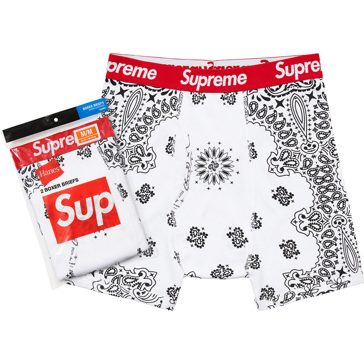 Supreme Hanes Bandana Boxer Briefs (2 Pack) F/W 22