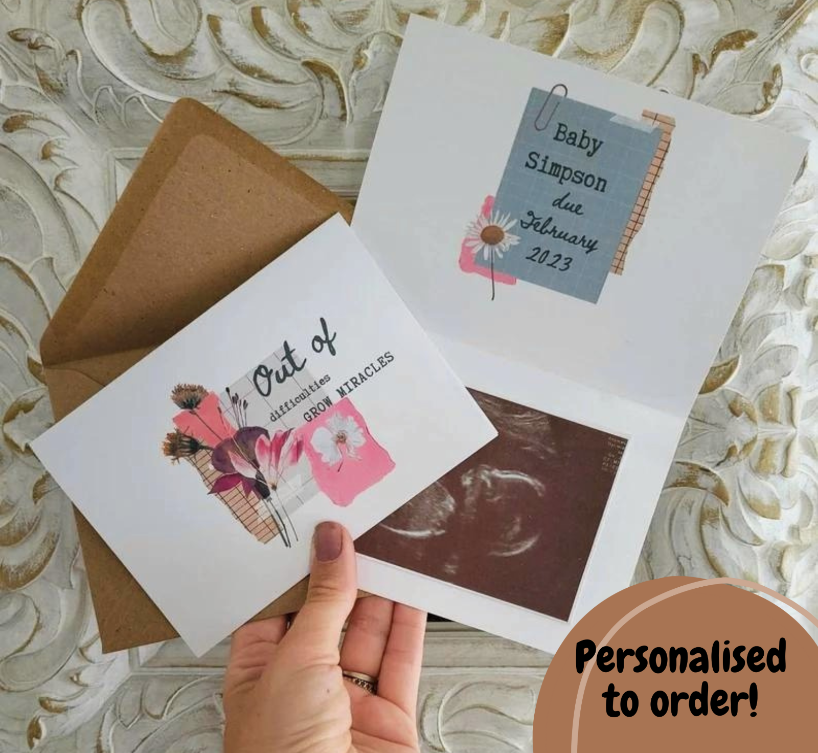 IVF Pregnancy announcement card new baby pregnant | eBay
