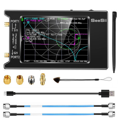 SeeSii NanoVNA Vector Network Analyzer 50kHz-6.3GHz Antenna Analyzer HF VHF SWR