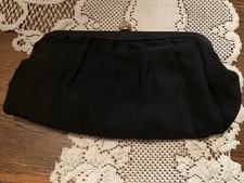 Vintage Black Clutch Purse Womens