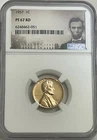 1957 NGC PF67 RD Red Proof Lincoln Wheat Penny 1c One Cent Portrait Lbl