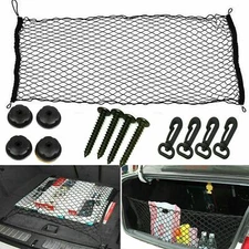 Nylon Hatchback Rear Cargo Luggage Storage Organizer Net w/ Plus Mounting SUV