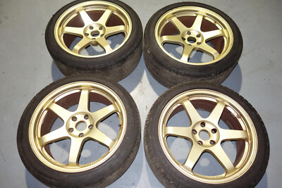 JDM RAYS VR Volk Racing TE37 19x8.5J / 19x9.5J 5x114.3 +22 Wheels Rims ...