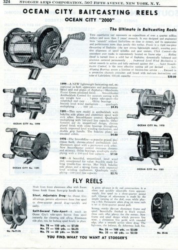 Moulinet De Pêche Vintage Ocean City Bait-Casting 1591, Fabriqué Aux USA