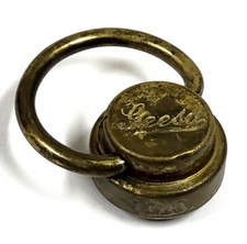 Antike Vintage Geesa Messing-Ringgriff – Originalbeschläge – Netherlands