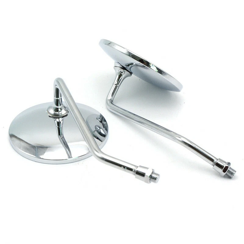 Para Yamaha LS2 DT100 DT125 DT175 XS400 Espejos retrovisores redondos cromados para motocicleta Foto 4 de 4