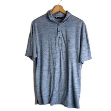 Travis Mathew Men's Blue Polo golfing performance wear Shirt size XL