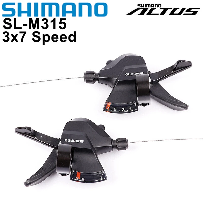New Shimano Altus SL-M315 Rapidfire+ 3x7 / 3x8 Speed Trigger Shifter Set - Image 2 of 4