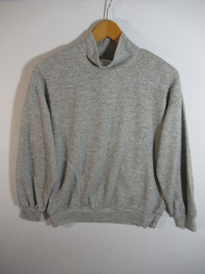 NEW Lush Mockneck Top Women Small Gray Long Sleeve Pocket Dry Goods